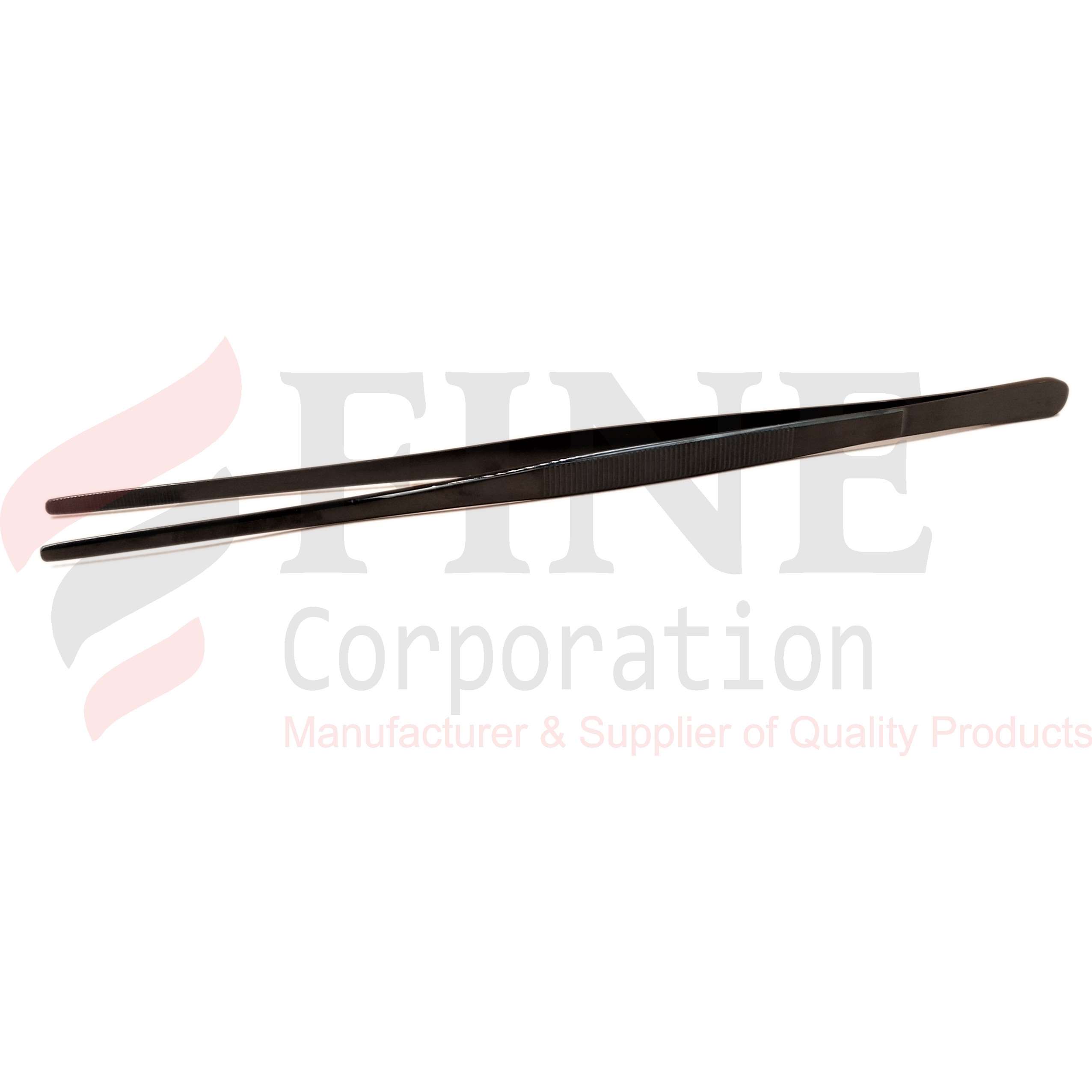 Chef Plating Tweezer Straight Polish Black